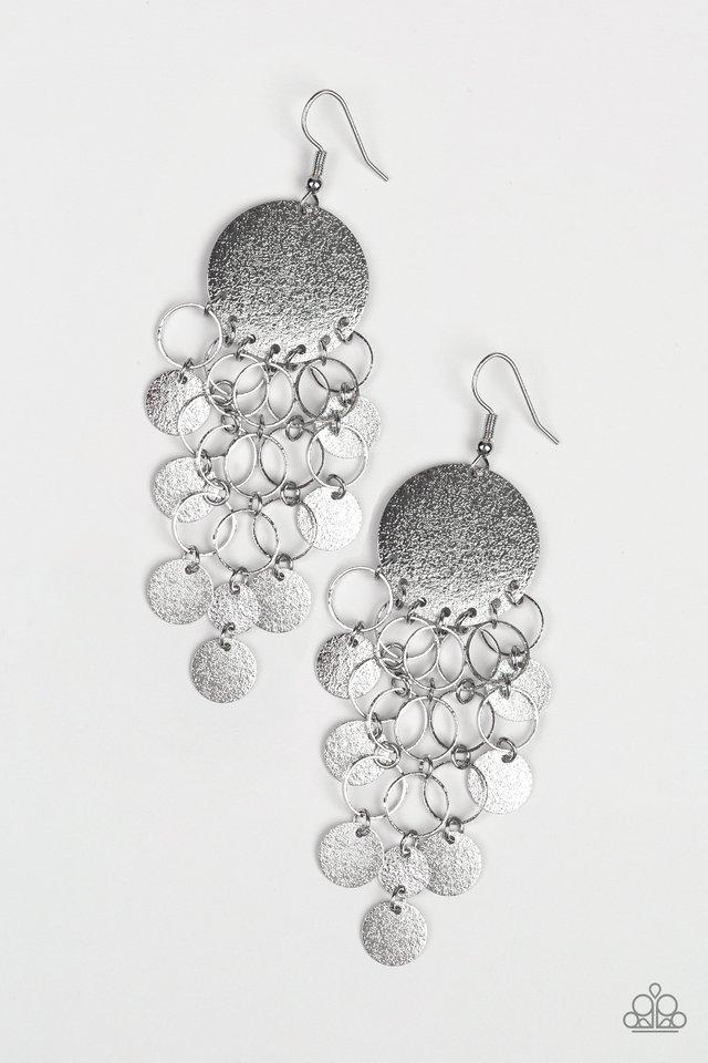 Paparazzi Earring ~ Turn On The BRIGHTS - Silver