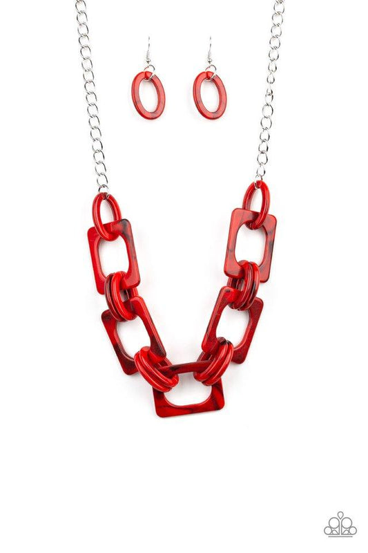 Collar Paparazzi ~ Sizzle Sizzle - Rojo