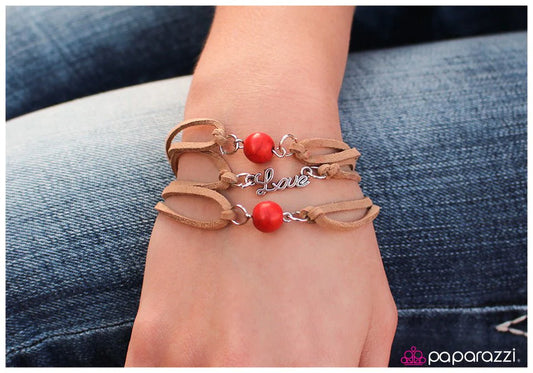 Paparazzi Bracelet ~ Write Me A Love Song - Red