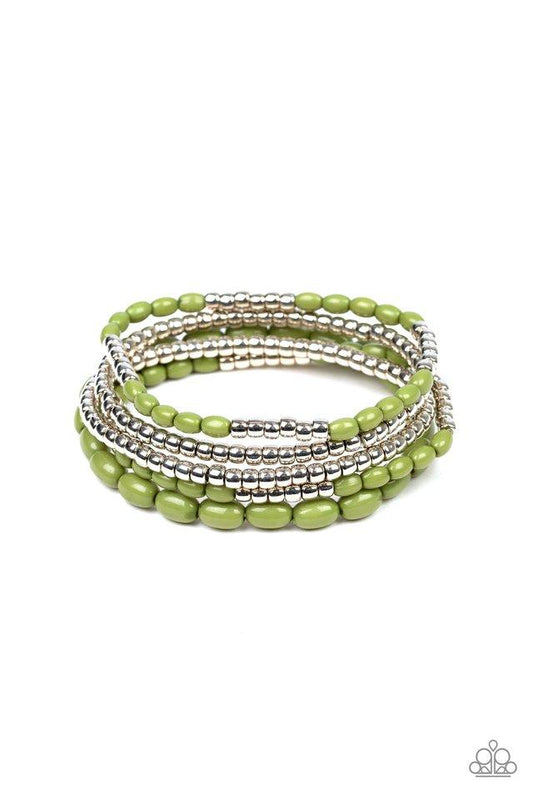 Pulsera Paparazzi ~ Meet and Mingle - Verde