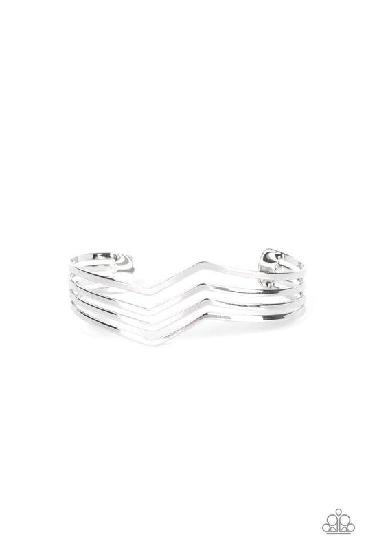 Paparazzi Bracelet ~ Waverunner - Silver
