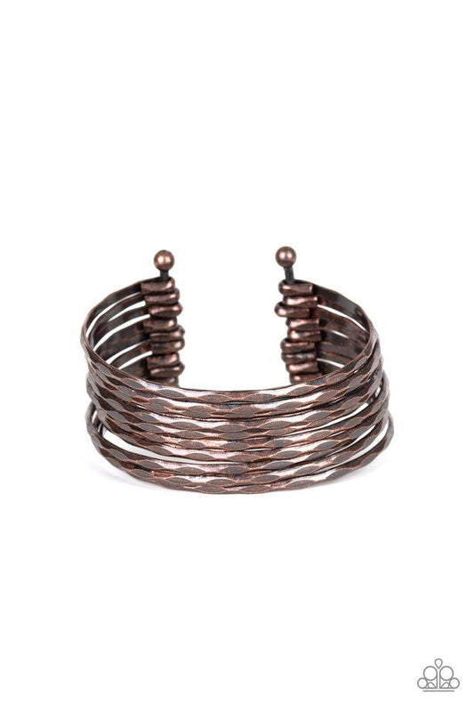 Paparazzi Bracelet ~ Stacked Shimmer - Copper