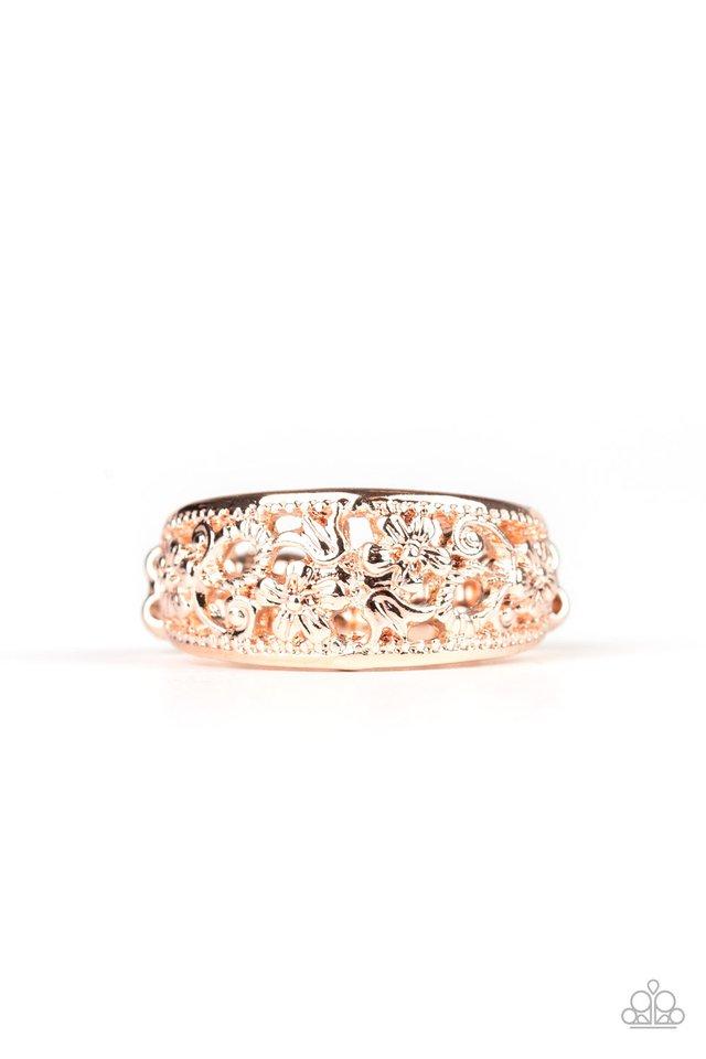 Paparazzi Ring ~ Breezy Blossoms - Rose Gold