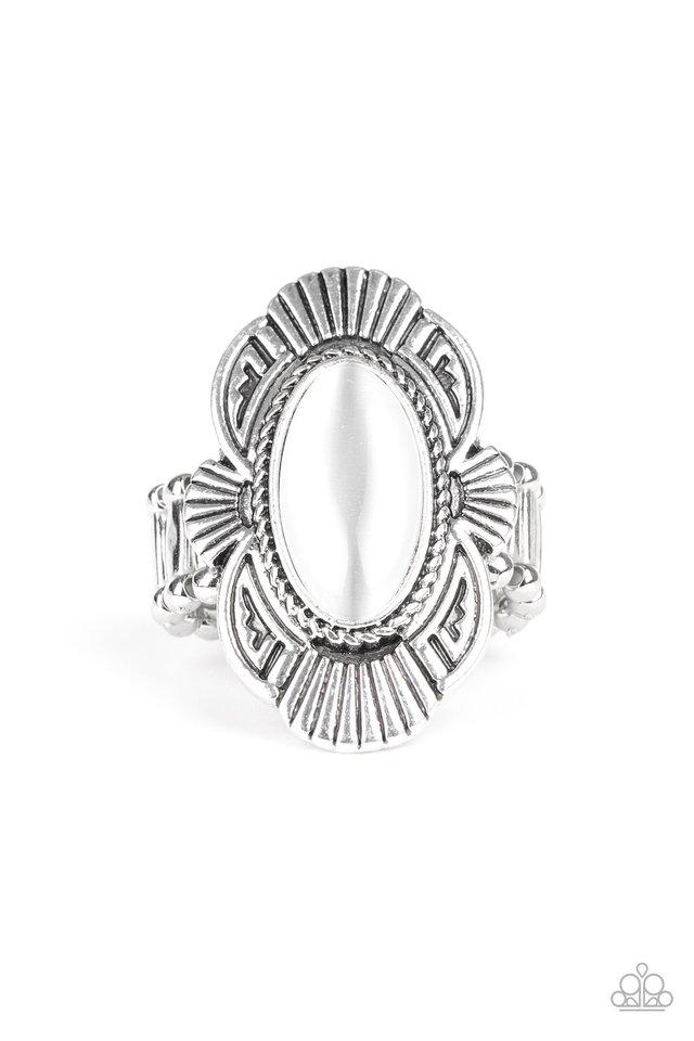 Paparazzi Ring ~ Oceanside Oracle -White