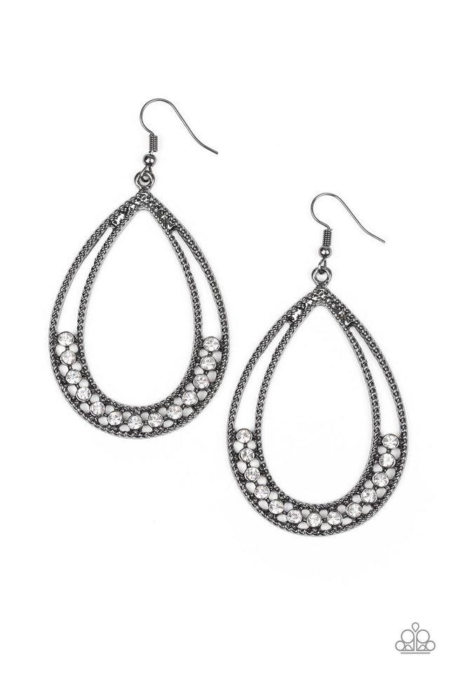 Paparazzi Earring ~ Glitz Fit - Black