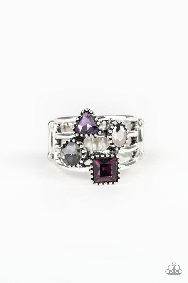 Paparazzi Ring ~ Geo Jazz - Purple