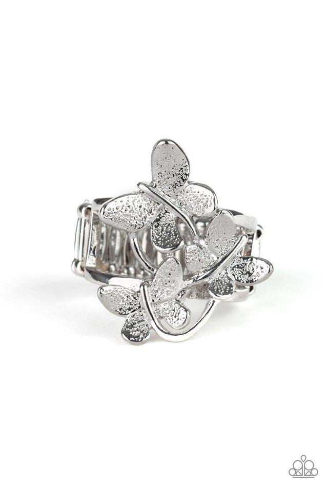 Paparazzi Ring ~ Full Of Flutter - Silver