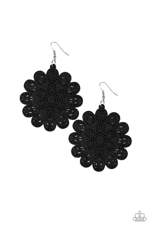 Paparazzi Earring ~ Coachella Cabaret - Black