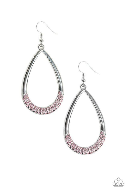 Paparazzi Earring ~ Take A Dip - Pink