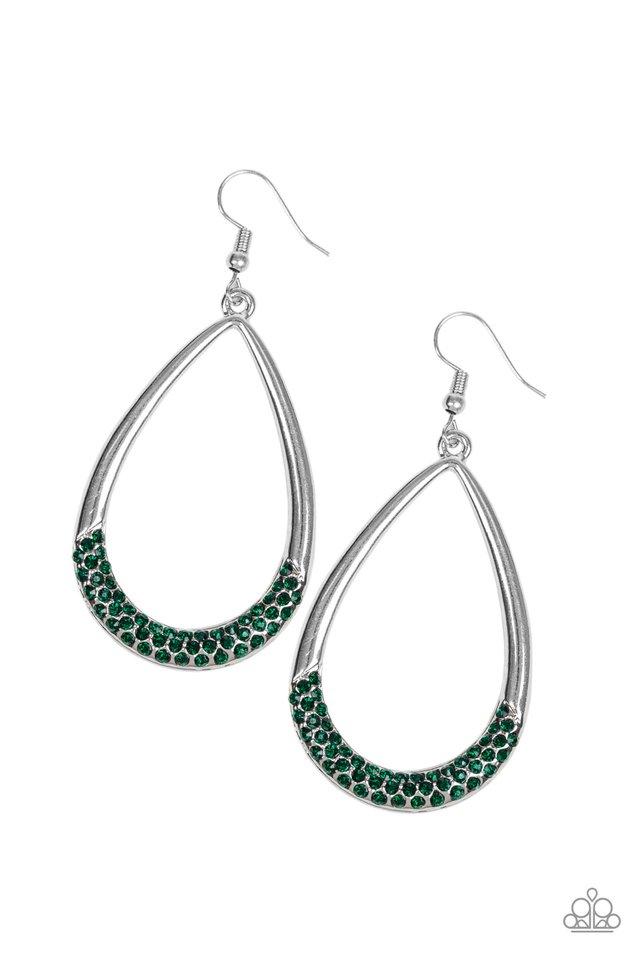 Paparazzi Earring ~ Take A Dip - Green