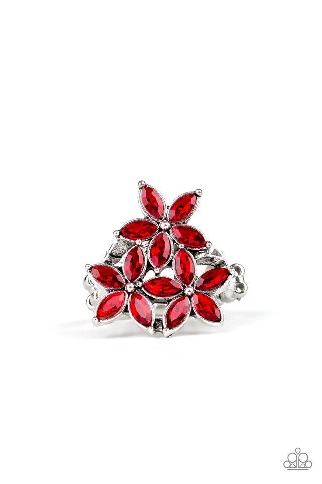 Paparazzi Ring ~ Gardenia Grandeur - Red