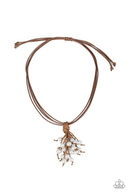 Paparazzi Necklace ~ Tassel Trek - White