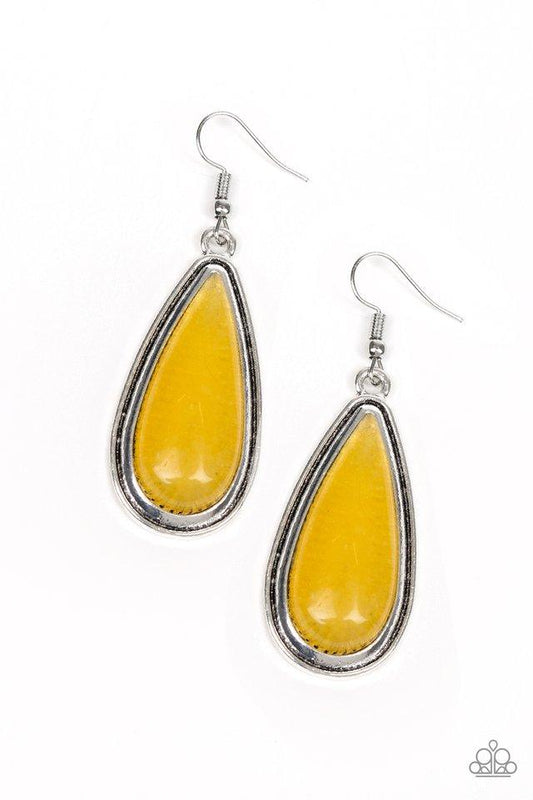 Paparazzi Earring ~ Oasis Sheen - Yellow