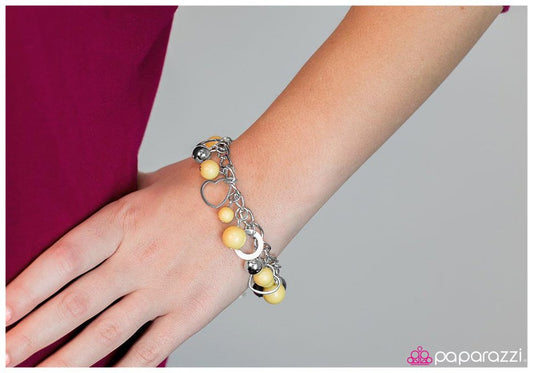 Paparazzi Bracelet ~ Listen To Your Heart - Yellow