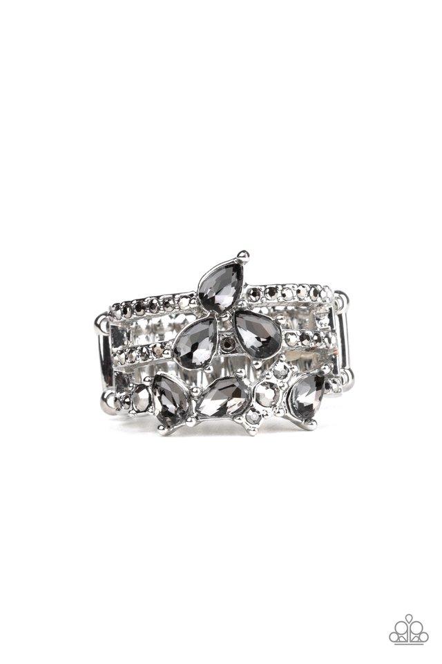 Paparazzi Ring ~ Blink Back TIERS - Silver