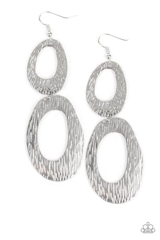 Paparazzi Earring ~ Ive SHEEN It All - Silver