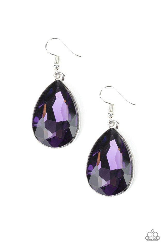 Paparazzi Earring ~ Limo Ride - Purple