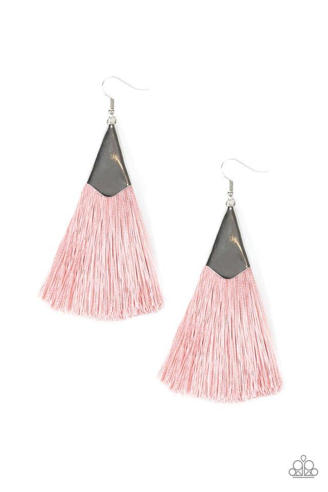 Paparazzi Earring ~ In Full PLUME - Pink