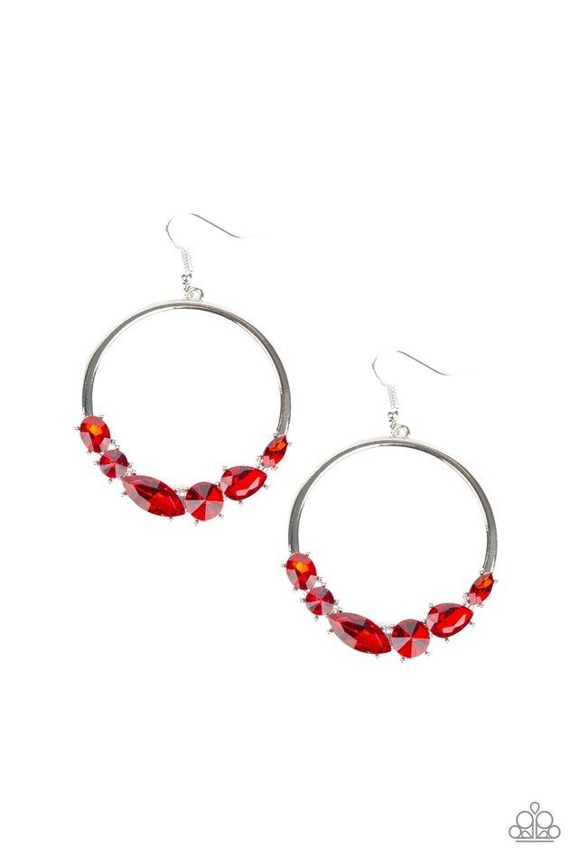 Paparazzi Earring ~ Legendary Luminescence - Red