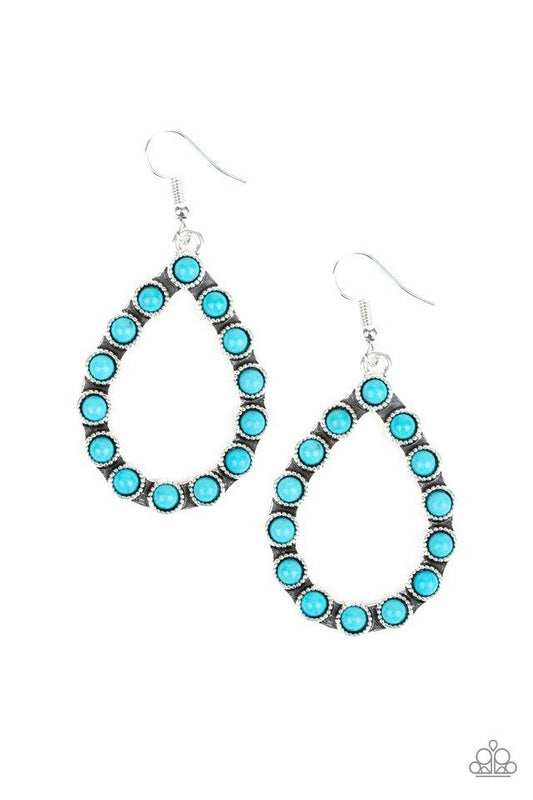 Paparazzi Earring ~ Sagebrush Sunsets - Blue