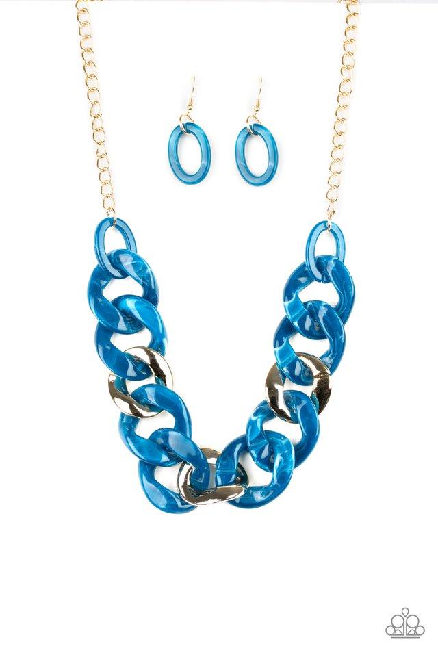 Paparazzi Necklace ~ I Have A HAUTE Date - Blue