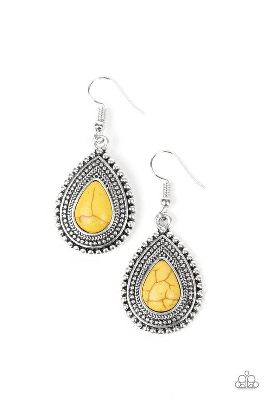 Paparazzi Earring ~ Happy Horizons - Yellow