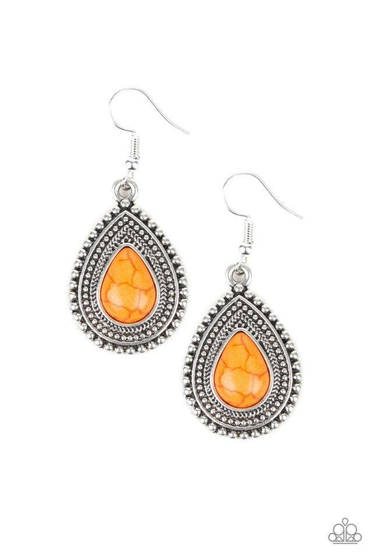 Paparazzi Earring ~ Happy Horizons - Orange