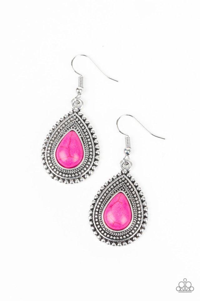 Paparazzi Earring ~ Happy Horizons - Pink