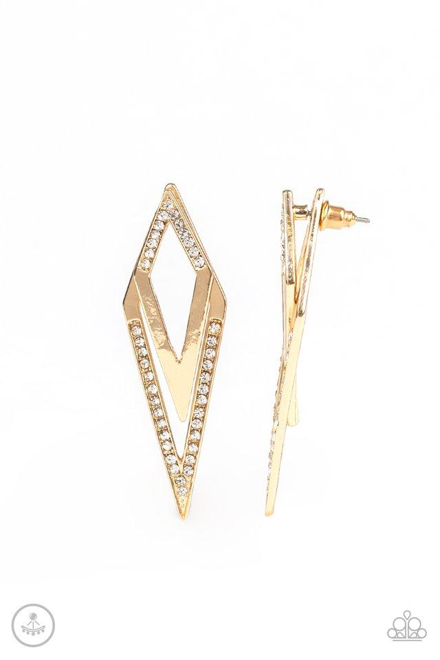 Paparazzi Earring ~ Point-BANK - Gold