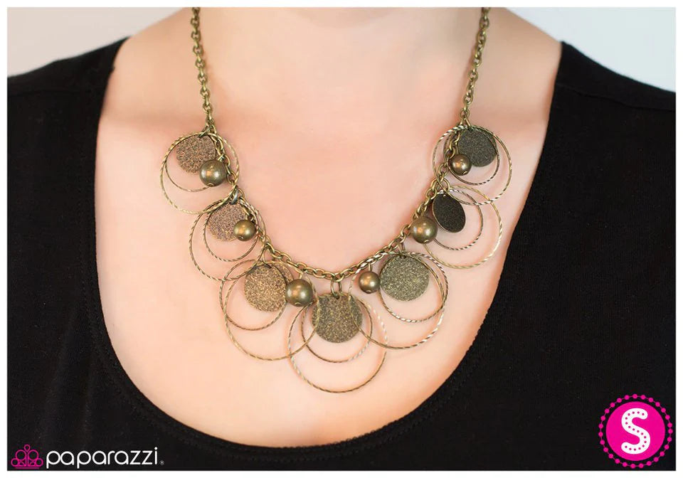 Paparazzi Necklace ~ Lonely No More - Brass