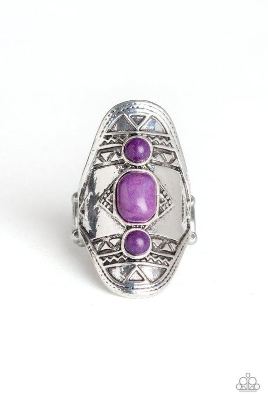 Paparazzi Ring ~ Desert Paint - Purple