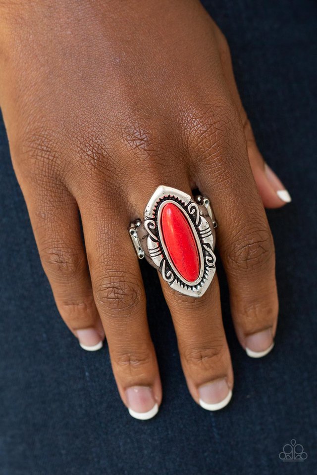 Santa Fe Serenity - Red - Paparazzi Ring Image