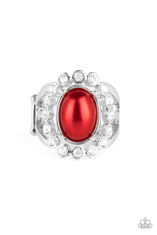 Anillo Paparazzi ~ Esplendor cubierto de azúcar - Rojo