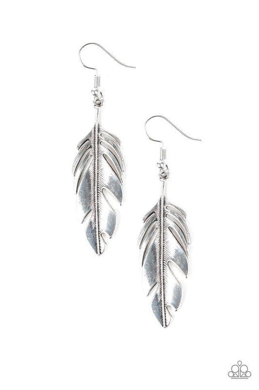 Paparazzi Earring ~ Lookin Fly - Silver