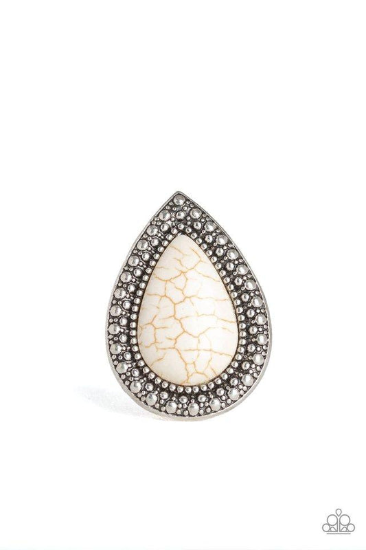 Paparazzi Ring ~ Santa Fe Storm - White