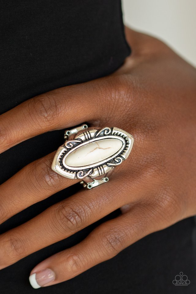 Santa Fe Serenity - White - Paparazzi Ring Image