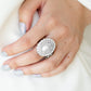 Sprinkle On The Shimmer - White - Paparazzi Ring Image