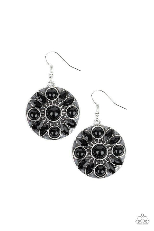 Paparazzi Earring ~ Petal Paradise - Black