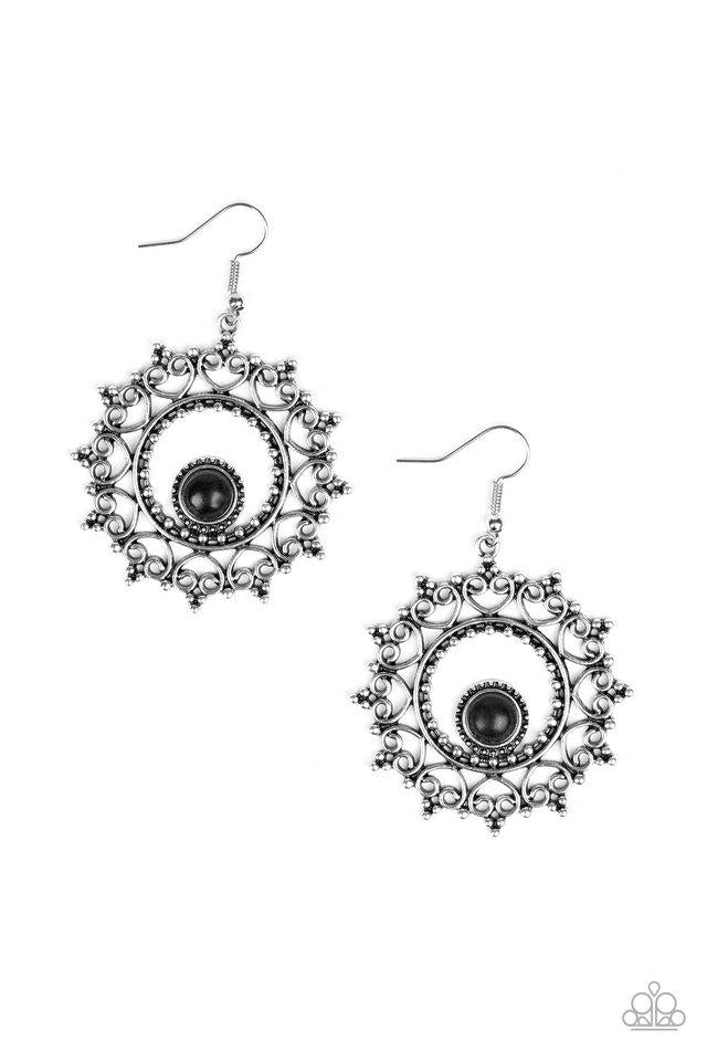 Paparazzi Earring ~ Wreathed In Whimsicality - Black