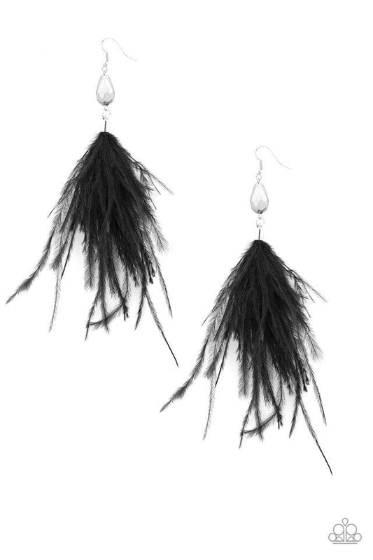 Paparazzi Earring ~ Showgirl Showcase - Black