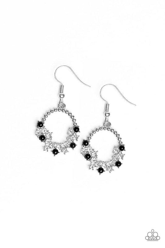 Paparazzi Earring ~ Refined Razzle - Black