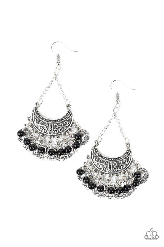 Paparazzi Earring ~ Sahara Treasure - Black