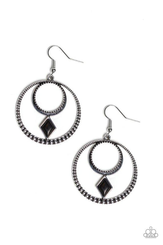 Paparazzi Earring ~ Tuscon Tribute - Black