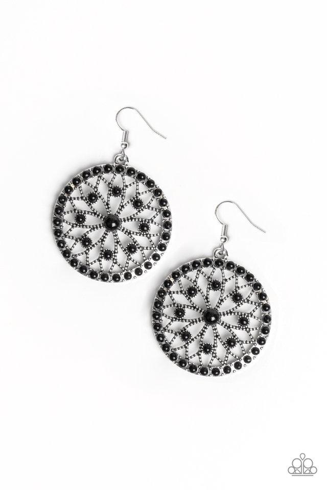 Paparazzi Earring ~ Merry Mandalas - Black