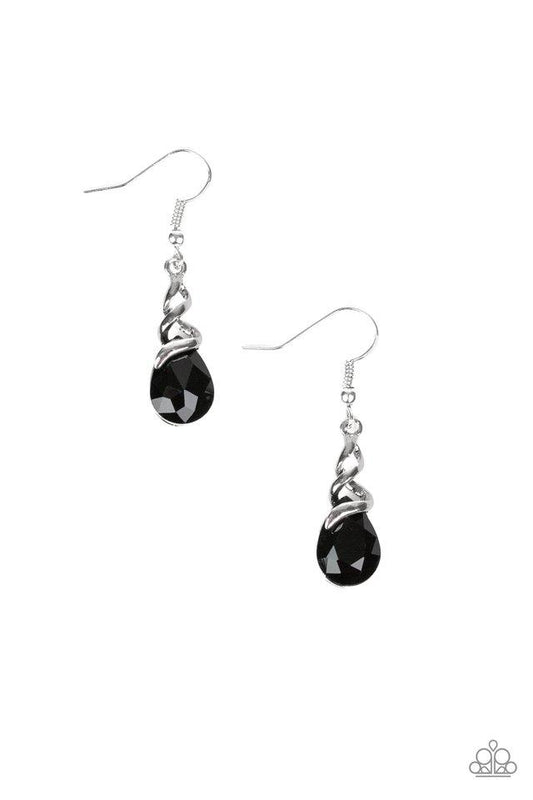 Paparazzi Earring ~ Totally Timeless - Black