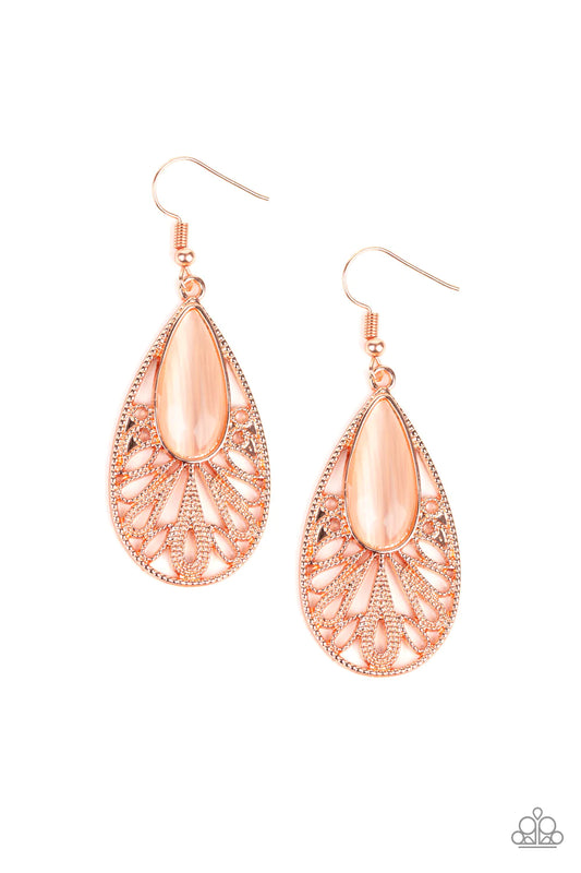 Paparazzi Earring ~ Glowing Tranquility - Copper