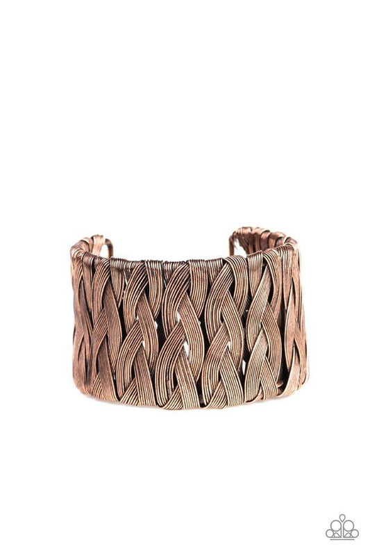 Paparazzi Bracelet ~ Take It or WEAVE It - Copper