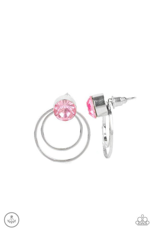 Paparazzi Earring ~ Word Gets Around - Pink