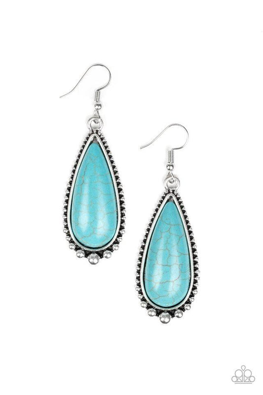 Paparazzi Earring ~ Desert Quench - Blue