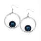 Solitaire REFINEMENT - Blue - Paparazzi Earring Image